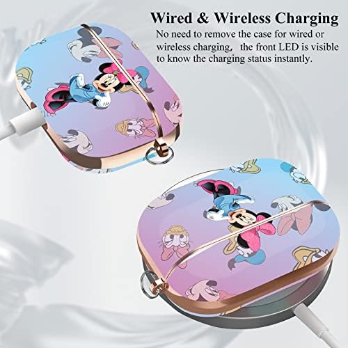 IQUODA Minnie Mouse AirPods Pro Case מיועד ל- AirPods Pro Pro Decurety/Case Denge Case עבור נשים בנות ילדים