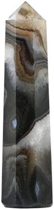 יצירות Aashita שחור אוניקס מגדל קריסטל נקודת אובליסק לצ'אקרה, ריפוי ומאזן - AAA כיתה מקורית מאושרת אבן חן אבן למדיטציה רייקי יוגה רוחנית
