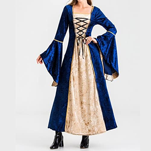 נשים של ימי הביניים שמלת ליל כל הקדושים גותי שמלה לנשים בציר עוזרת שמלת קוספליי פנסי תלבושות גותי משפט שמלה
