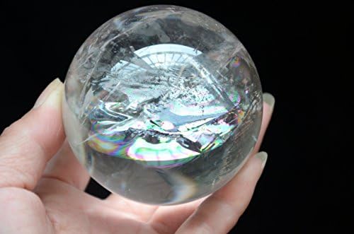 Tibet Real Himalayan בגובה גבוה טבעי קריסטל קוורץ כדורי כדורי אורב אורב gem 2.75 אינץ 'עם קשתות משני הצדדים ריפוי רייקי רוחני