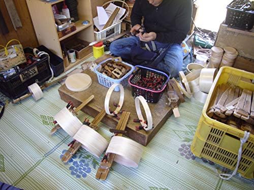 קיסו קרפט היטסו, בעבודת יד, כיפוף טבעת, תוצרת יפן, עץ, הינוקי, סווארה, סאקורה, עבור 5 כוסות, מיקרוגל בטוח