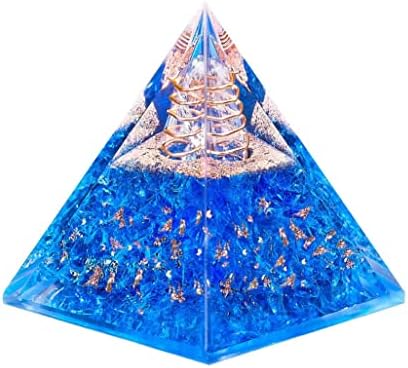 Lunkoen חדש השראה קריסטל אורגוניט פירמידה לבריאות הצלחת עושר, צ'אקרה אורגונה פירמידה הגנה על אנרגיה גנרטור ריפוי אבני חן גביש מאס