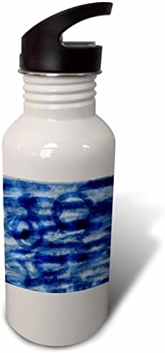 תמונת 3 של שכבות עיגולים כחולים על ציור אפור - בקבוקי מים