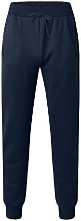 מכנסי זיעה של SEZCXLGG לגברים מכנסי ספורט רב -כושר מכנסיים מכנסיים לכיס מוצק מכנסי גברים מזדמנים מכנסיים