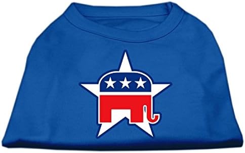מוצרי חיות מחמד של מיראז ', חולצת הדפסת מסך רפובליקנית בגודל 20 אינץ' לחיות מחמד, 3x-גדול, כחול