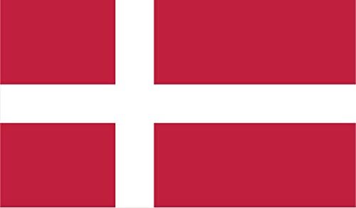 JMM תעשיות דנמרק דגל דגל ויניל מדבקת מדבקות קונגריגט דנמרק דנמרק פגוש רכב דני פגוש 2-חבילה 5 אינץ