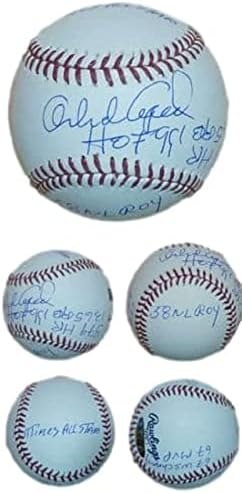 אורלנדו צ'פדה חתימה על סן פרנסיסקו ענקים OML בייסבול 7 סטטיסטיקות JSA 10846 - כדורי בייסבול עם חתימה