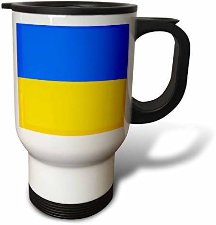 3 דגל דגל של אוקראינה אוקראינה כחולה וצהוב ביקולור מזרח אירופה קאנטרי אירופה עולם נירוסטה ספל נסיעות, 14 גרם, רב צבעוני