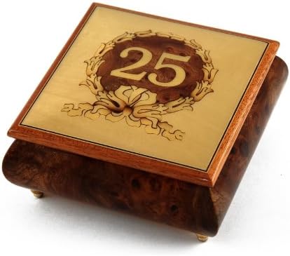 בעבודת יד 30 הערה 25 שנה להיווסדו או יום הולדת עם תיבת תכשיטים מוזיקלית של מסגרת קישוט - יריד סקרבורו