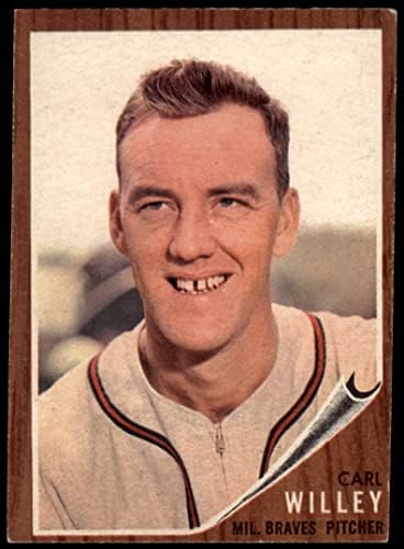 1962 Topps 174 XCAP CARL WILLEY MILWAUKEE BRAVES VG BRAVES