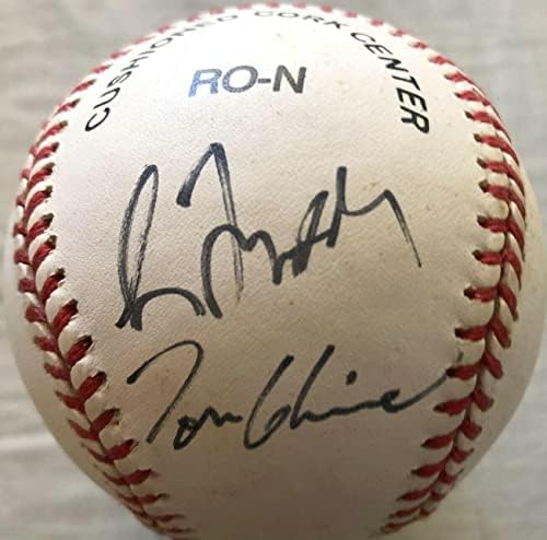גרג מדדוקס טום גלווין חתום חתימה אוטומטית רולינגס NL בייסבול Braves JSA - כדורי בייסבול עם חתימה