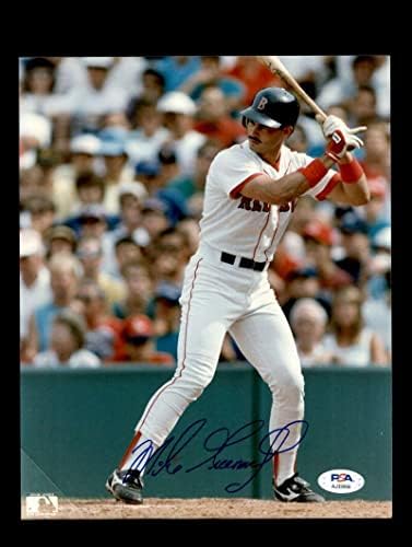 Mike Greenwell PSA DNA COA חתום 8x10 צילום רד סוקס חתימה - תמונות MLB עם חתימה